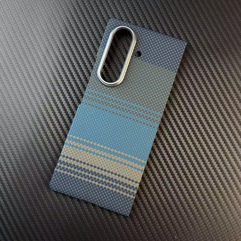 Suitable for Samsung Zfold7 Kevlar Mobile Phone Case Samsung Z Fold7 Folding Ultra Thin Magnetic Protective Case