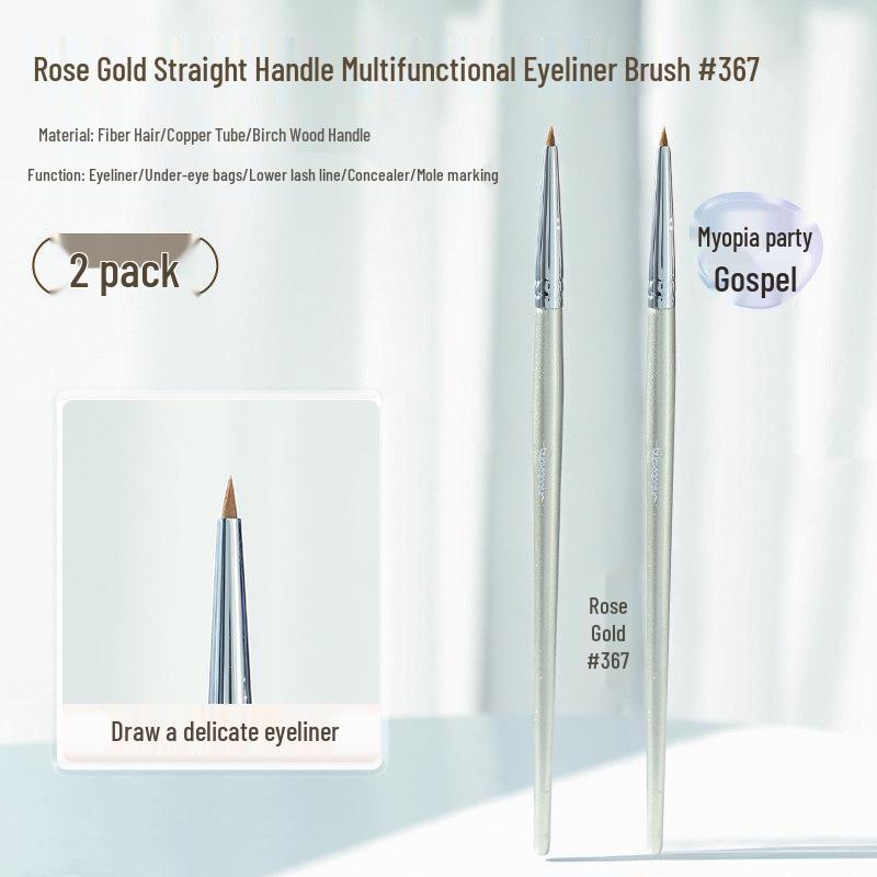 Multipurpose Makeup Brush for Eyeliner, Eyeshadow, and Precision Concealer - Ideal for Under-Eye Bags and Detailed Eye Makeup.