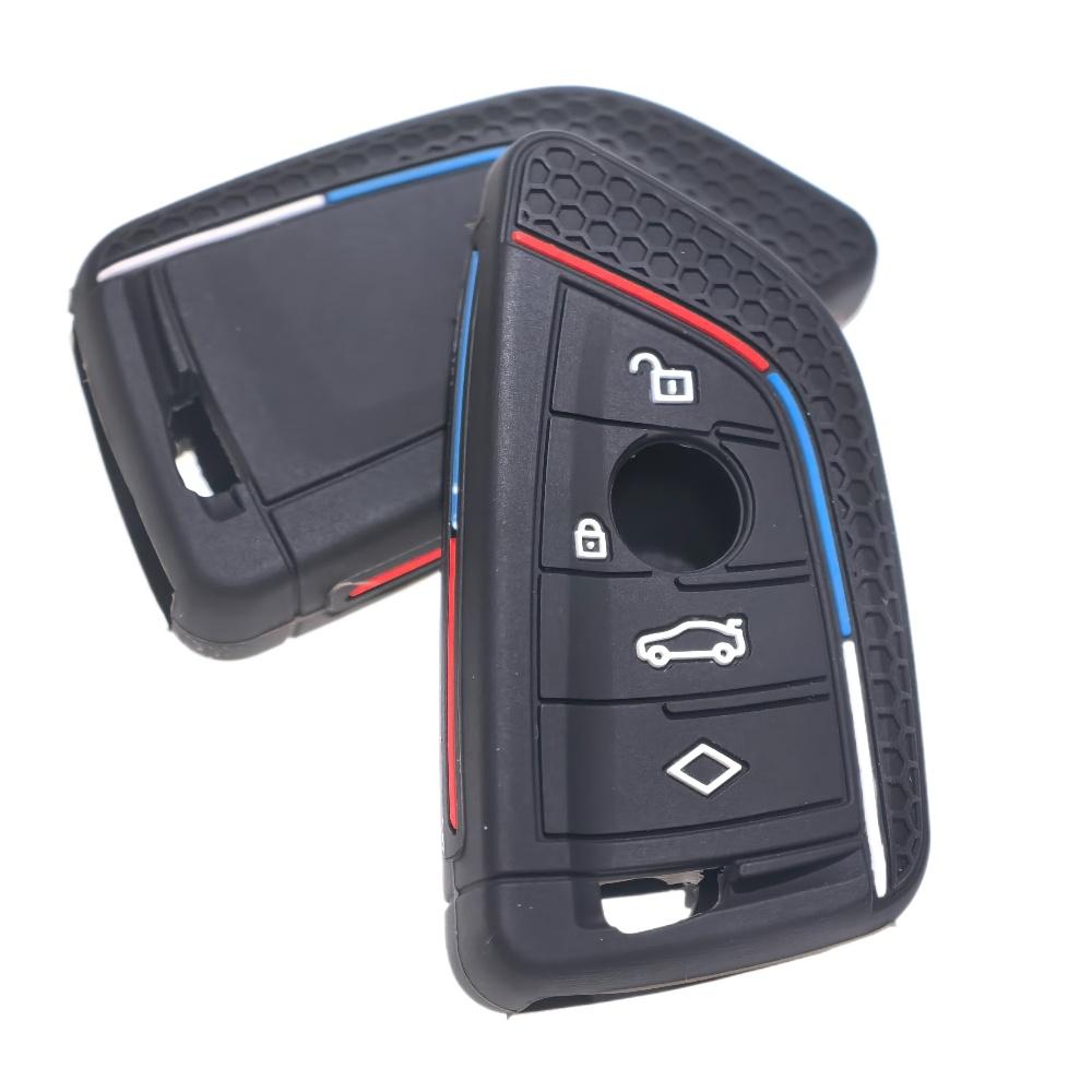 Siliconen Afstandsbediening Auto Sleutelhoes Sleutelhanger Sleuteletui Voor Bmw X1 X3 X4 X5 X6 Serie 1 2 3 5 7 G20 G02 G05 G31 G23 F34 F15 F40 Ix3