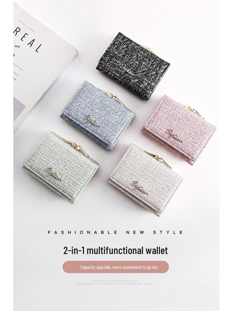 2024 Cute Japanese & Korean Multifunctional Student Card Holder & Coin Purse - Stylish Ladies' Tri-Fold Wallet