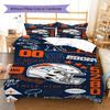 Denver Broncos Pattern Bedding Set Quilt Cover Pillowcase Home Decor Gift (1 * duvet cover + 2 * pillowcase, without core)