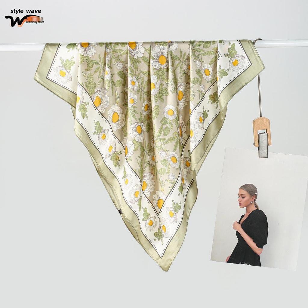 Spring/Summer Korean Style Silk-Imitation Women's Scarf: Fashionable, Versatile, Decorative Neck Accessory