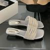 Fashion Pink Fashion Bling Women Flats Slippers Shoes Summer Spring Luxury Rhinestones Ladies Slides Slippers Shoes Female Sandals