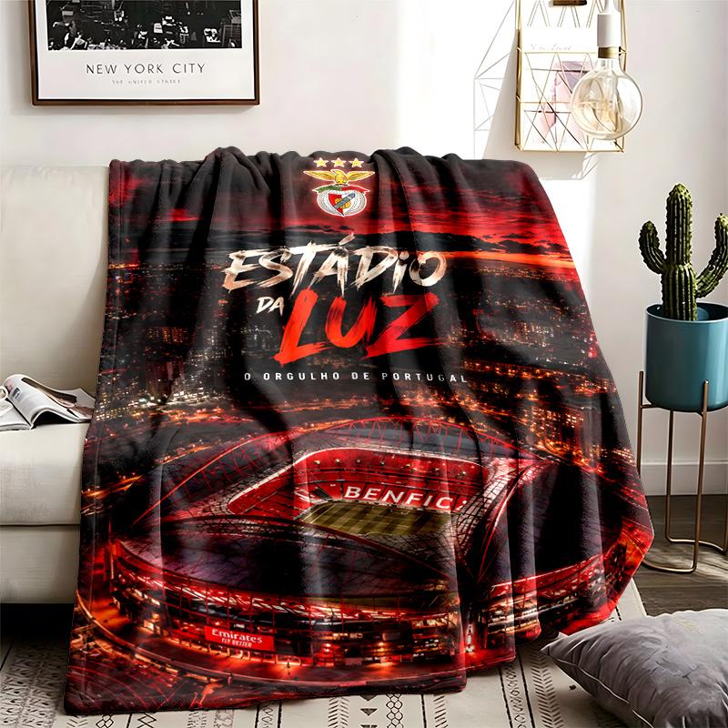 Sport Lisboa e Benfica Theme Blanket Suitable For Beds Sofas And Camping Perfect For Both Men And Women Comfortable Bedding All Year Round