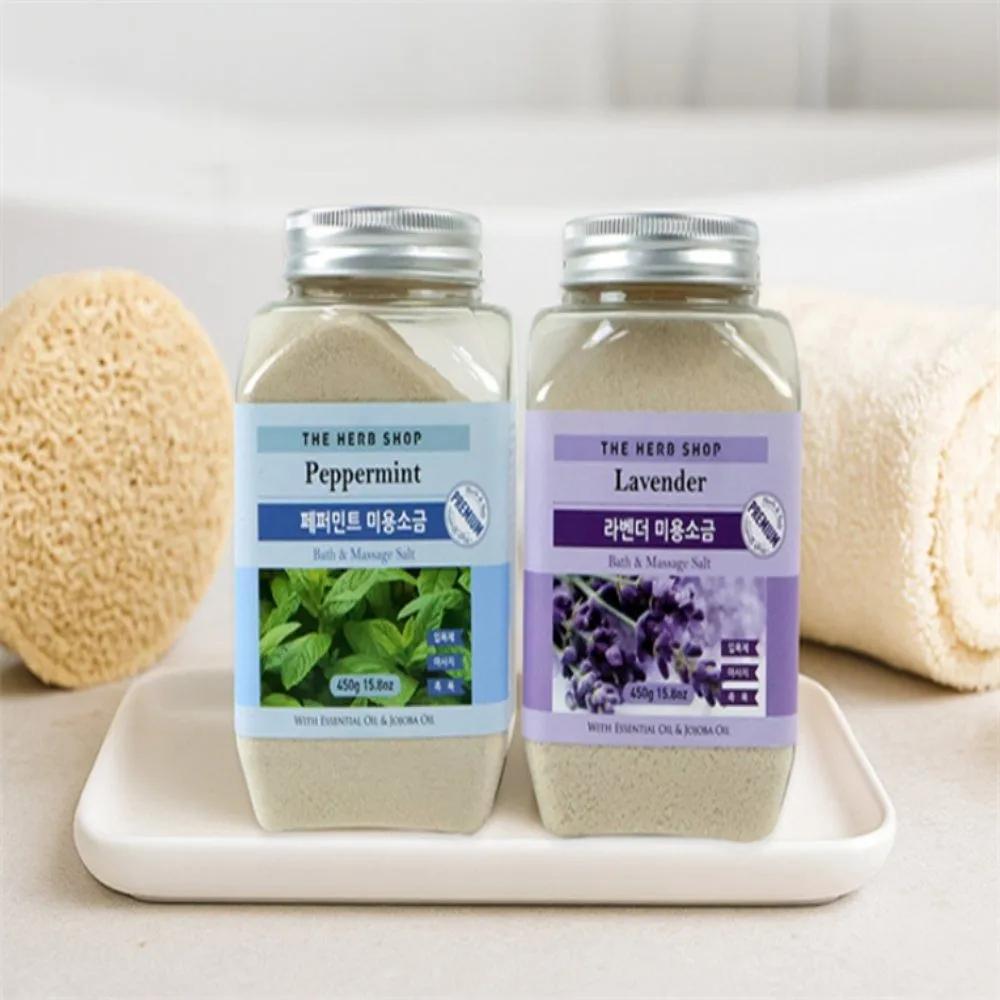 Aromatherapy Massage Beauty Salt 450g Jojoba Seed Essential Oil Exfoliation Peppermint