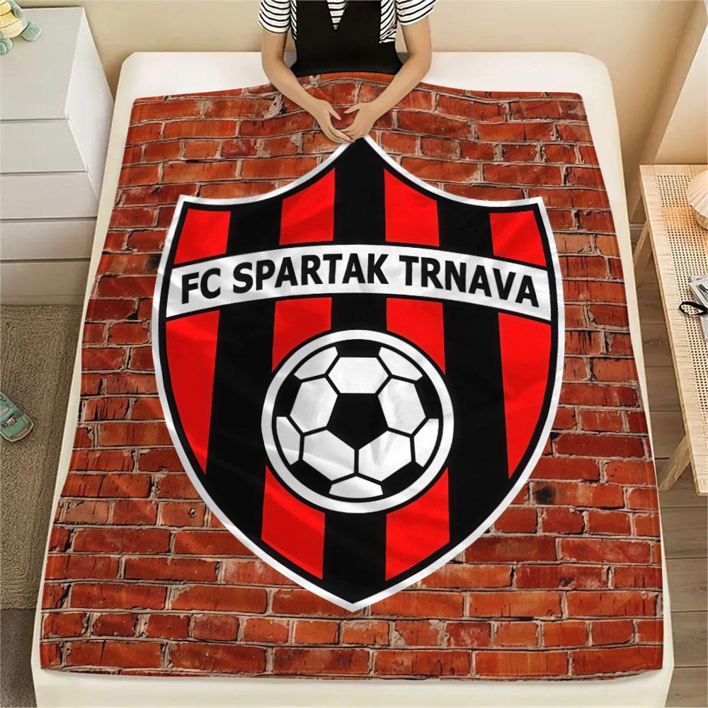 1PC FC Spartak Trnava Patterned Flannel Blanket Suitable For All Seasons for Home Decor Warmth and Comfort Gifts Holiday Present