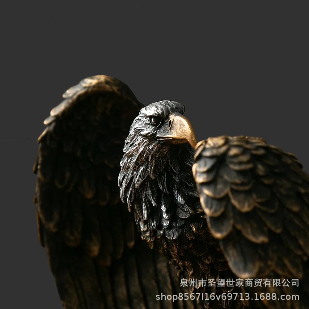 Bronze Resin Eagle Collectible Decorative Eagle Statue Home Decor Office Decor Statue, Art Decor Ornament, Birthday Holiday Gift