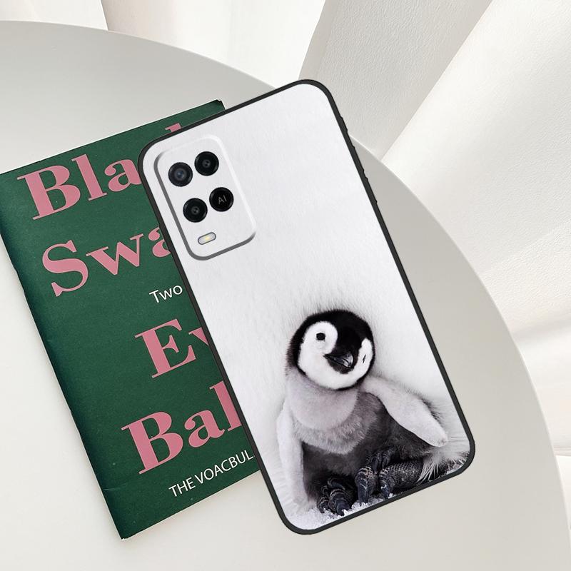 Penguin Case For Oppo A15 A16 A17 A52 A72 A76 A96 A54 A74 A94 A54S A57S A58 A78 A98 A57 A77 Cover