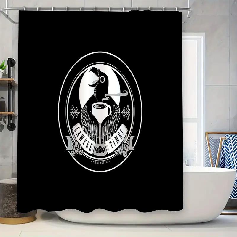 

Bathroom Shower Curtain Farmhouse Coffee Birds Decor Rustic Home Decor Washable Fabric Shower Curtain Set W60H190(CM)-1 Pcs