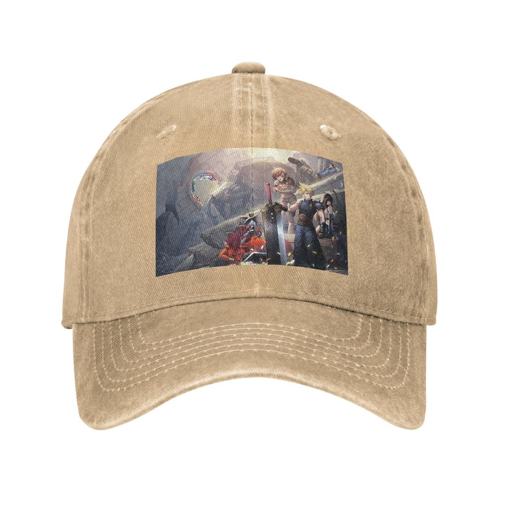 Tifa Lockhart-Final Fantasy 7 Ff7Remake Ffvii Final Washed Denim Cap Casual Baseball Caps Adjustable Hat Summer Baseball Hats