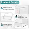 4 Pack Slatwall J Ledge Shelf, Clear Acrylic Slatwall Shelves Hanging Storage Accessories for Retail Display Boutiques Home Stores Boutiques