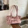 2026 Korean Style Women's Leather Shoulder Bag - Simple, Versatile, Commuting Handbag with Buckle Design