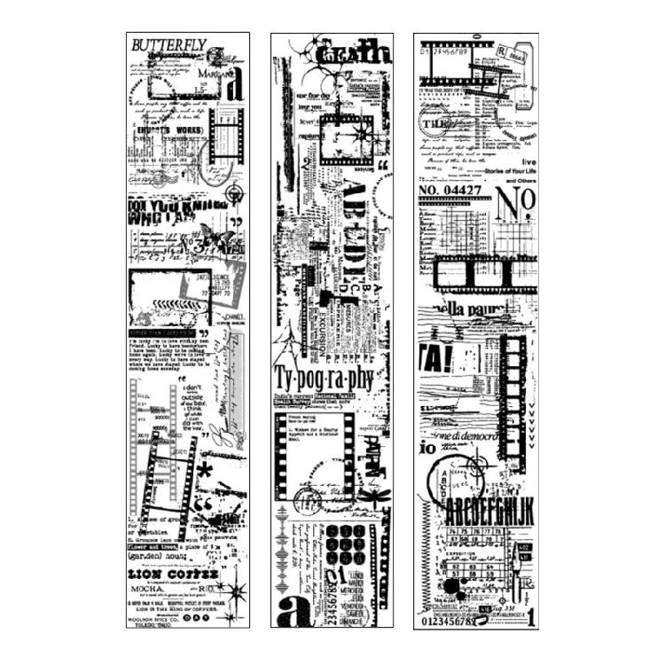 

Text Manuscript Theme Washis Sticker Decorative Tape Hand Account Tape Artists Tape for Scrapbooking Wrapping Decoration 1