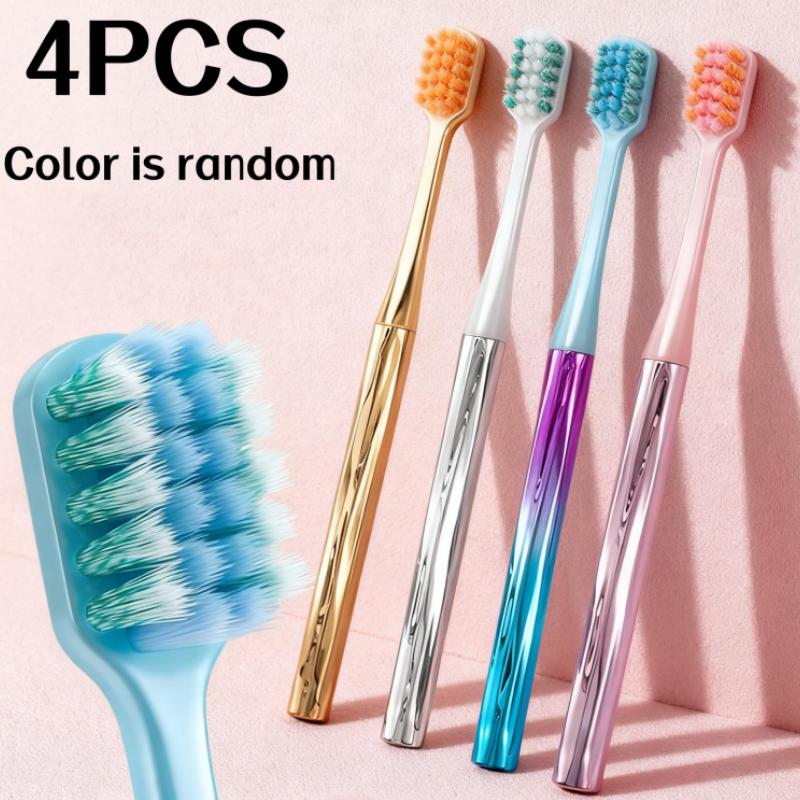 

4/8Pcs Random Color High-End Adult Soft Bristle Toothbrushes for Home Use, Couples, Family Pack, High Aesthetic Value, Cleans Gums and Protects Teet
