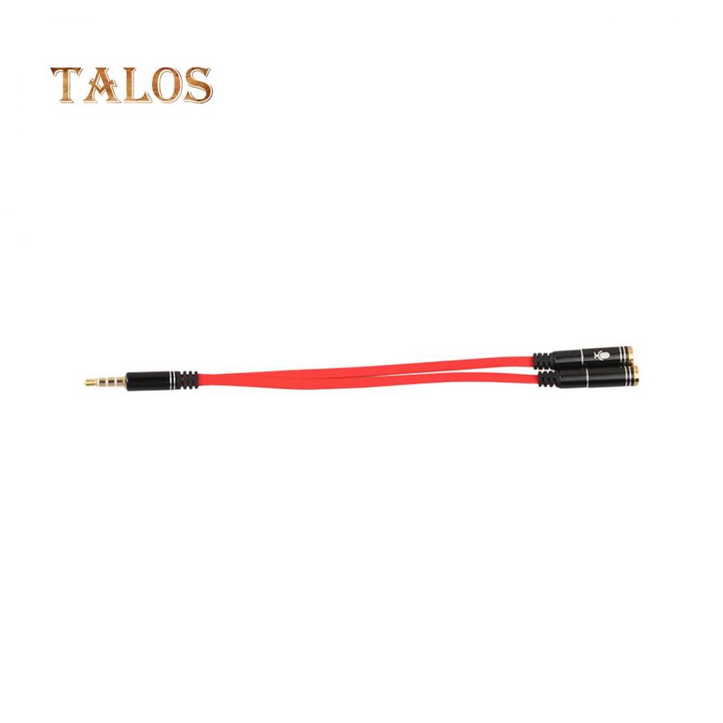 Adaptér pro audio kabel TRRS pro sluchátka, 3,5mm jack, 4pólový samec na duální samice