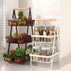 3-Tiers Design Kitchen Organizer Space-Saving Vegetable Storage Basket  Countertop Storage