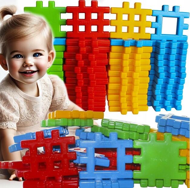 Конструктор пластиковый Marioinex Waffle, 104 детали, 2 кг