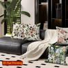 2D Floral Throw Pillow Covers, Vintage Botanic Decor Pattern Cushion Cover Suitable For Sofa Bedroom Car Pillow Cover