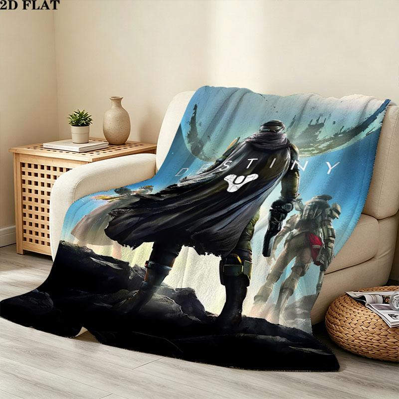 1PC Destiny Patterned Flannel Blanket Suitable For All Seasons For Home Decor Warmth And Comfort Gifts Holiday Present