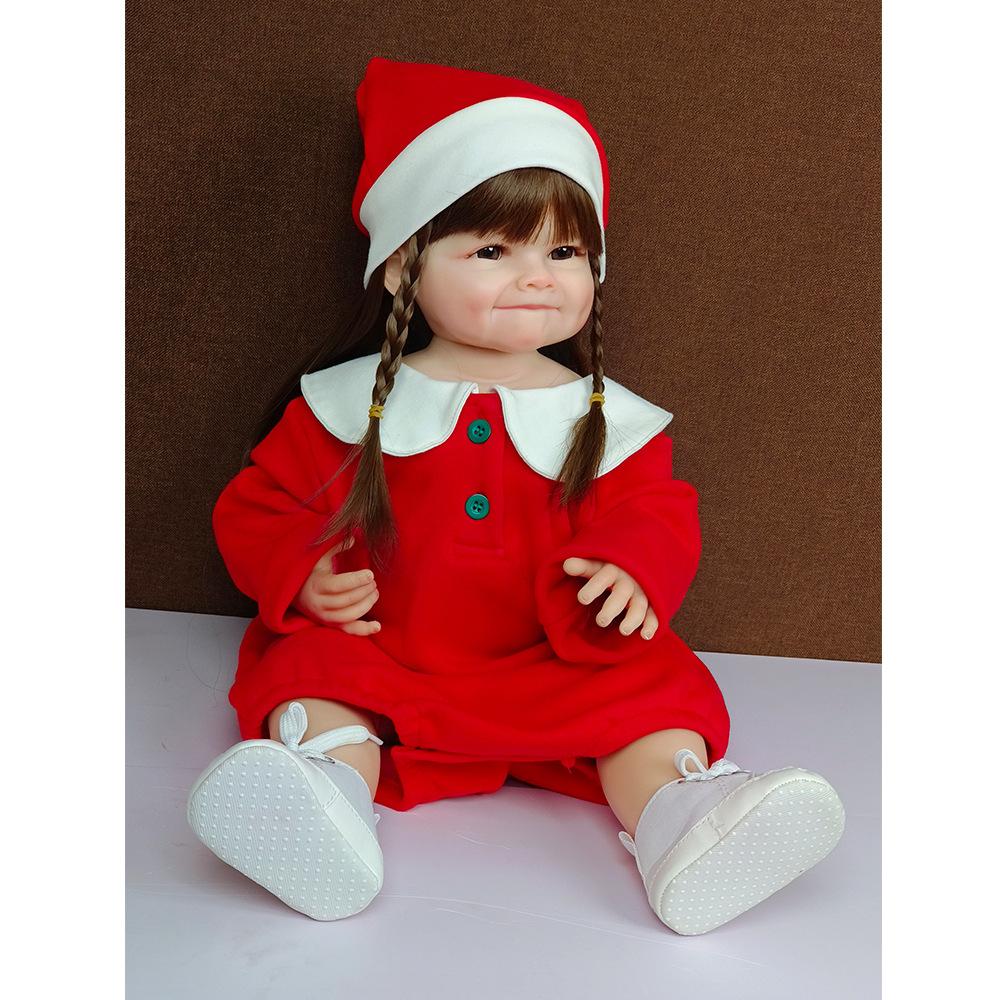 Реалистичная полностью виниловая кукла реборн 55 см — фото 8