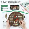 DIY 3D Embroidery Craft For Beginners: Fabric Embroidery Material Kit, 20cm Embroidery Hoop (Not A Finished 30cm Fabric), Four-Piece Set