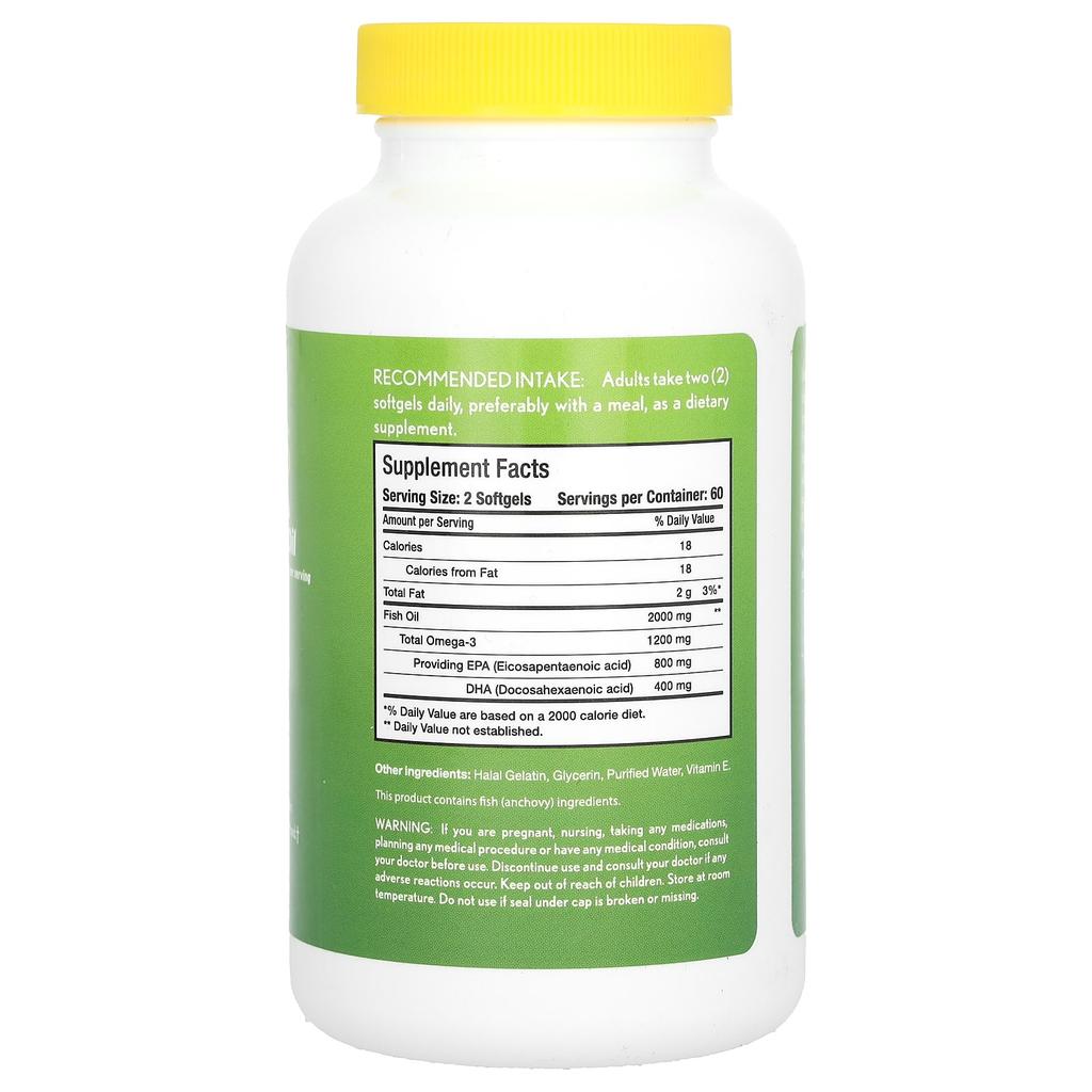 Ultra Omega, Omega-3 Fish Oil, Ultra Potency Formula, 120 Softgels