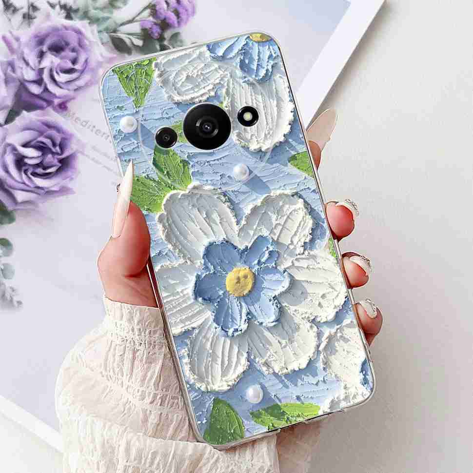 For Xiaomi Redmi A3 Case 6.71" Soft Silicone Beautiful Painting Back Cover For Redmi A3 RedmiA3 Phone Case Bags