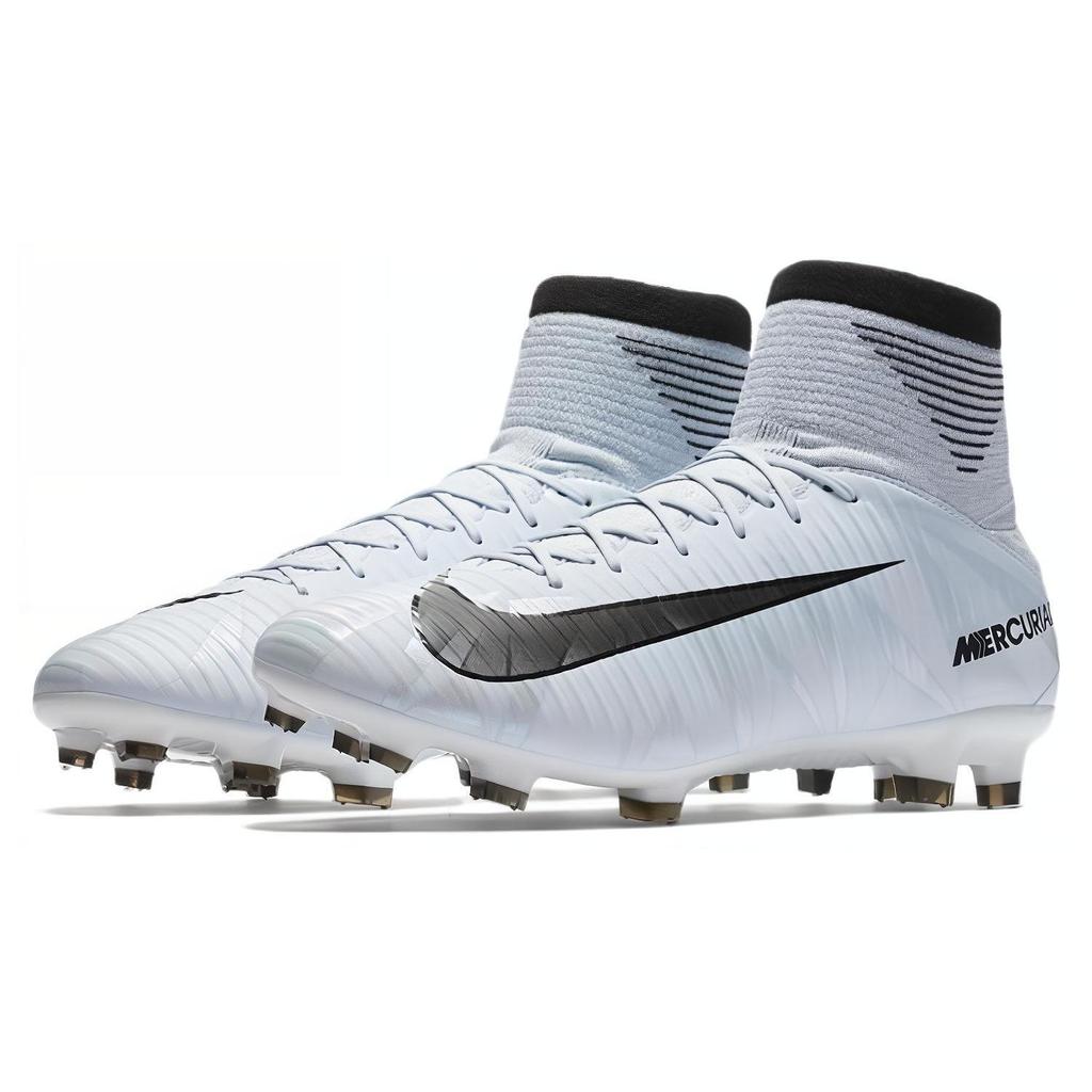 Nike CR7 Mercurial Veloce 3 Dynamic Fit FG Men Soccer Shoes White Black 852518-401
