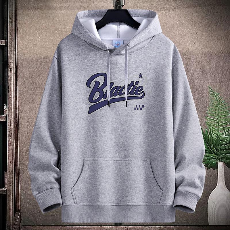 BFCCQB Men's Fashion Long Sleeve Casual Solid Color Print Autumn Winter Hoodie