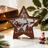 MZ1235 LED Glowing Wooden Christmas Tree Ornament