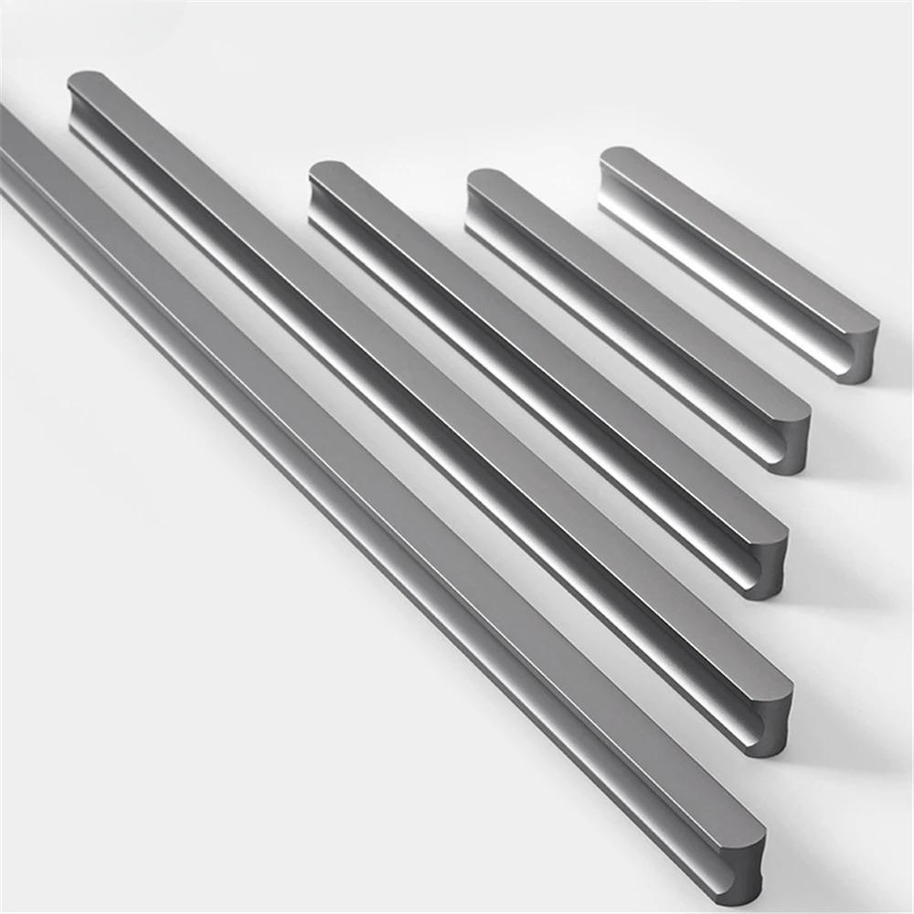 Hidden Furniture Handle Gold Black Gray Kitchen Cabinet Knob Wardrobe Drawer Pull Kitchen Extended Door Handle Accessories Knobs