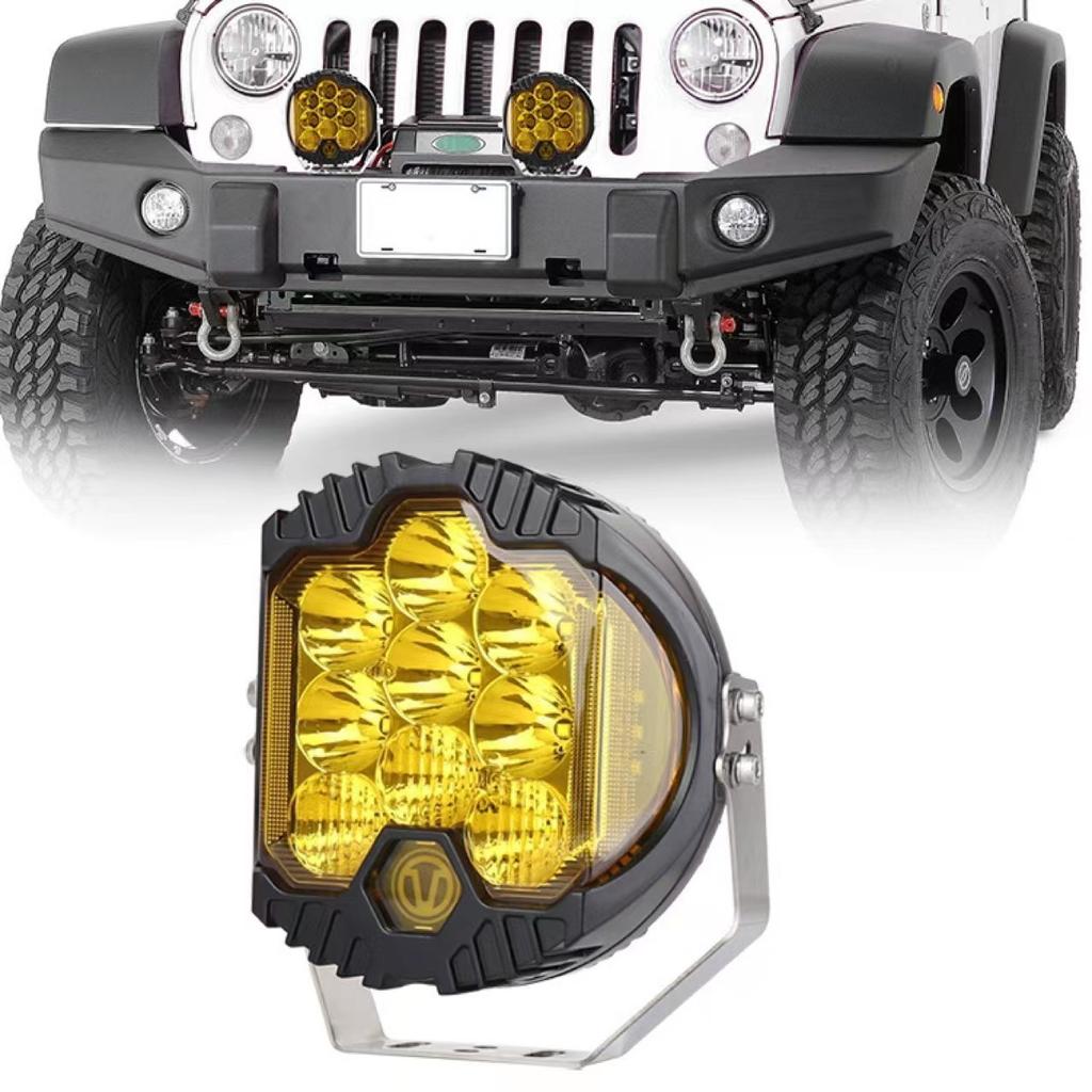 7 lnch 5 Inch LED Headlights DRL Hi/Lo Beam 50W 5000LM 9LEDS For Niva Motorcycle Lada Offroad 4x4 UAZ 12V 24V White