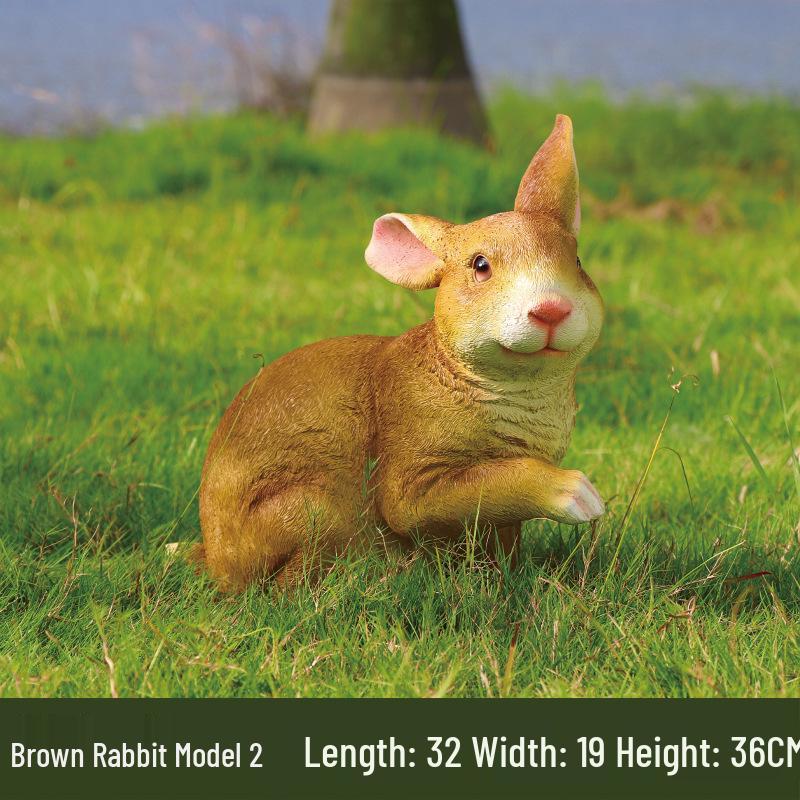 

Мультяшный кролик садовое украшение: Скульптура Белого Кролика для уличного декора