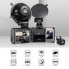 WiFi 2K Dash Cam for Car Front and Rear Dual Camera HD Night Vision Car DVR 24h Parking Monitor Black Box