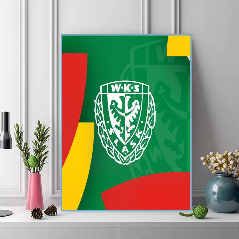 Wrocław Football Club 100% Round Full Drill 5D DIY Diamond Painting Embroidery Cross Stitch Rhinestone Décor