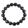 Gin No Obsidian Bracelet 12mm Obsidian Natural Stone Power Stone Bracelet Prayer Beads [Shinjuku Kura] 19.5cm (Men's L, Women's LL)