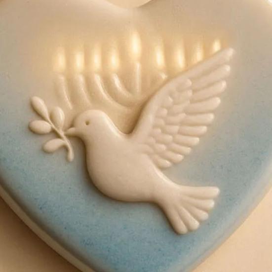 Hanukkah Pocket Hug with Positive Card Emotional Support Love Heart Pigeon Dreidel Star Menorah Pocket Token Decoration Inspirational Encouragement