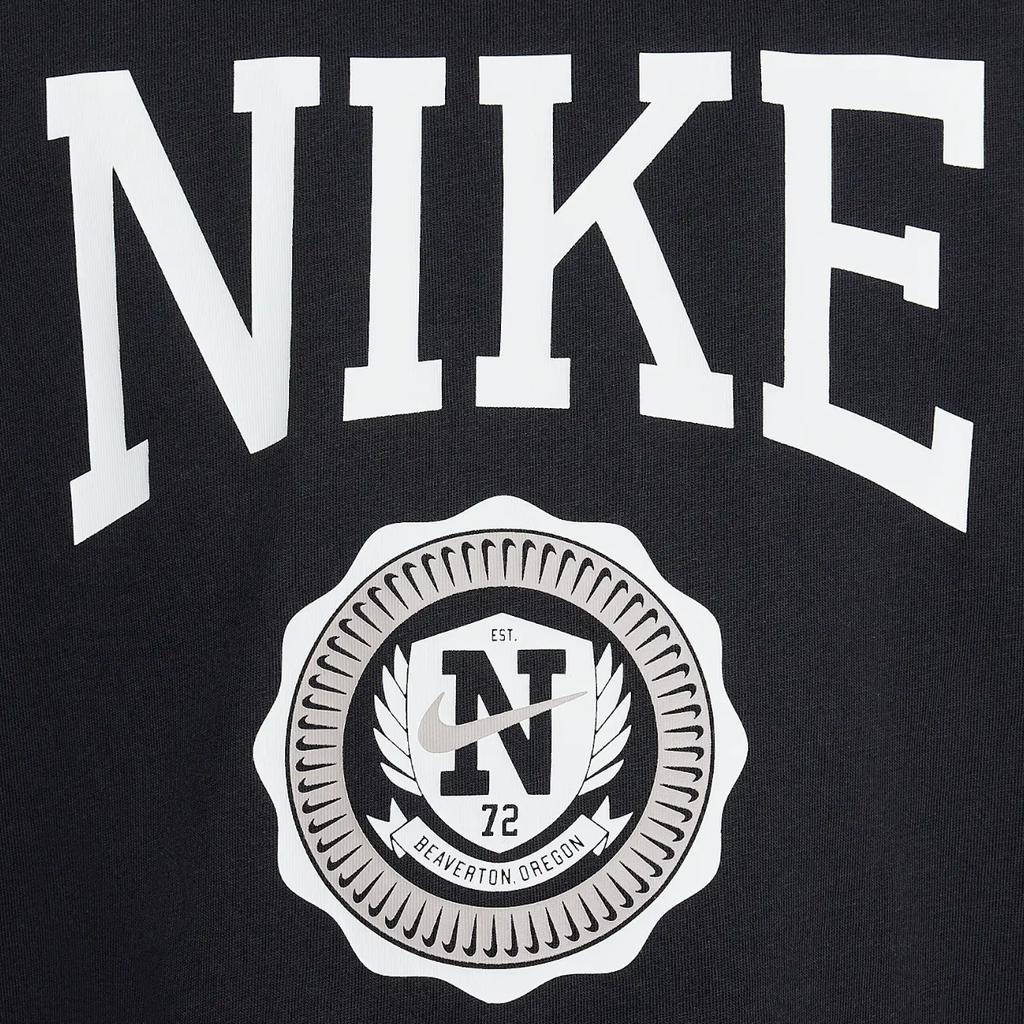 Nike Sportswear T-Shirt Comfortable Soft Casual Versatile Short Sleeve Kids Tops Black HM6303-010