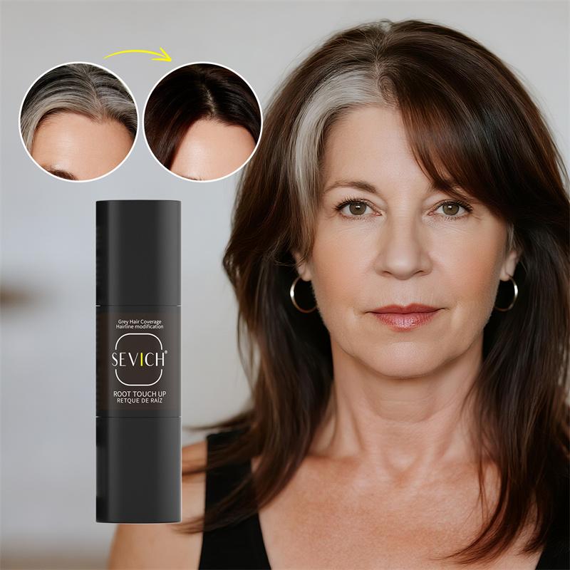 Creion Vopsea de Păr de Unică Folosință cu Pensulă SEVICH Rezistent la Apă Stick pentru Retuș Păr Acoperire Rapidă pentru Păr Alb și Gri Corector Temporar Creion Stick pentru Umplerea Bărbii