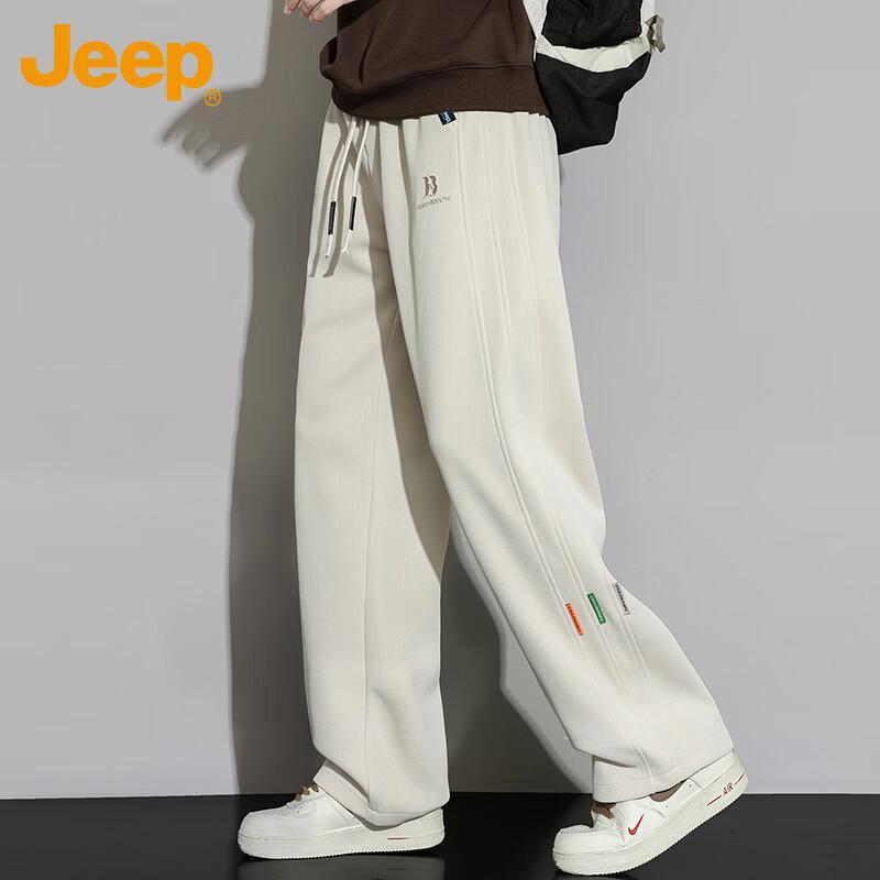 JEEP Men s Loose Straight Wide-Leg Casual Pants 2XL