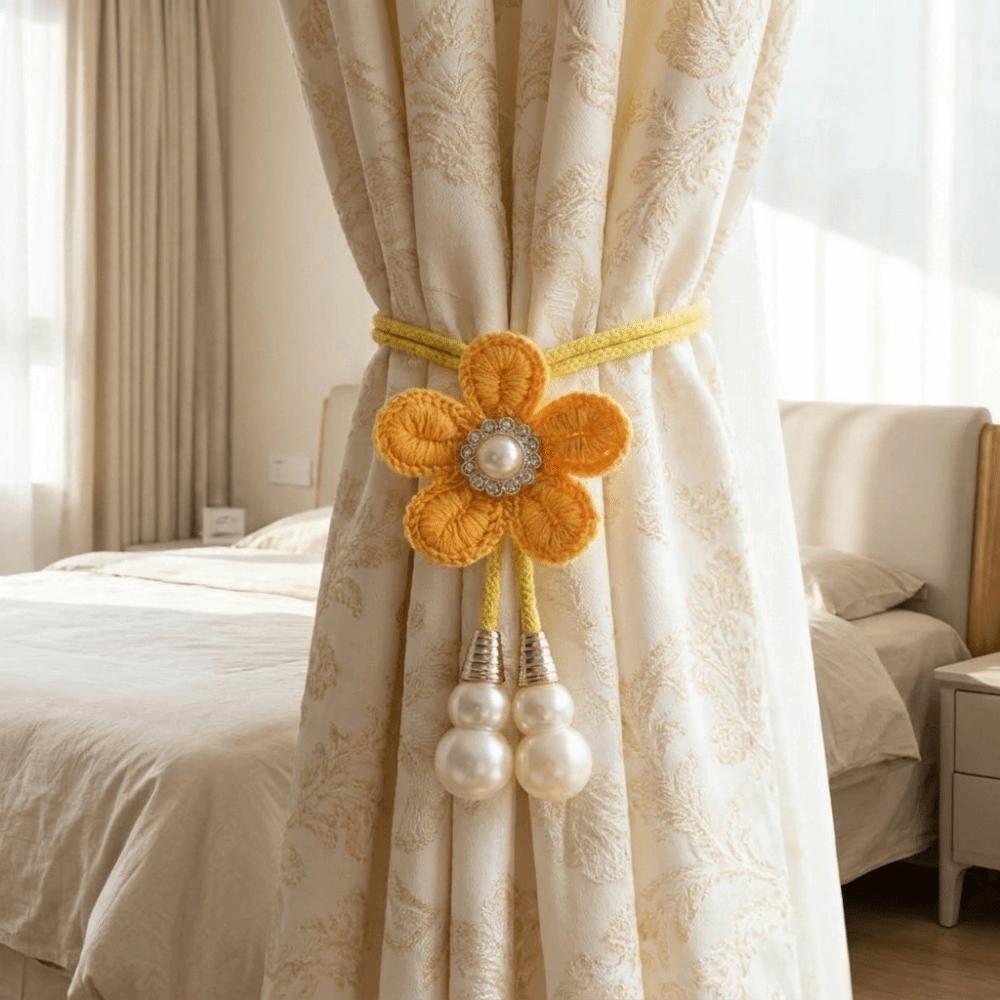 2PCS Exquisite Gauze Curtain Tie Lightweight Curtain Rope Curtain Tie Back  Gauze Curtain