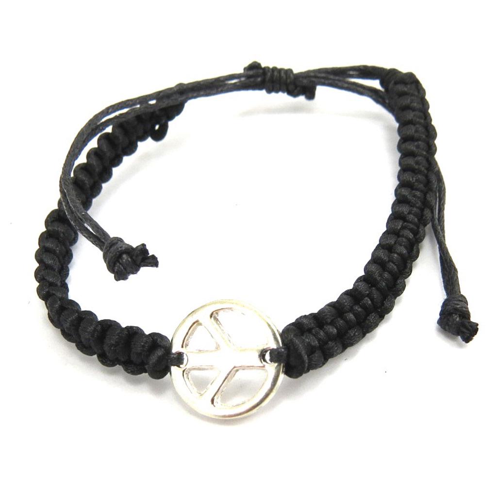 Les Trésors De Lily [L6429] - Modeschmuck-Armband 'Peace' schwarz