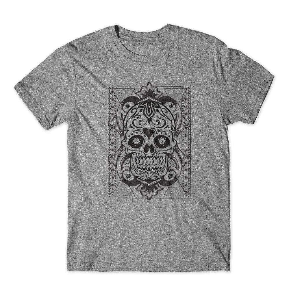 Floral Skull 5 T-Shirt. 100% Cotton Premium Tee New S разноцветный