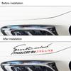 Decalque Decorador Sobrancelha Farol Dianteiro de Carro 3D Capô do Motor Design Esportivo Para Jaguar XF XJ XE S-Type F-Type X-Type F-Pace I-Pace E-Pace XFR XKR