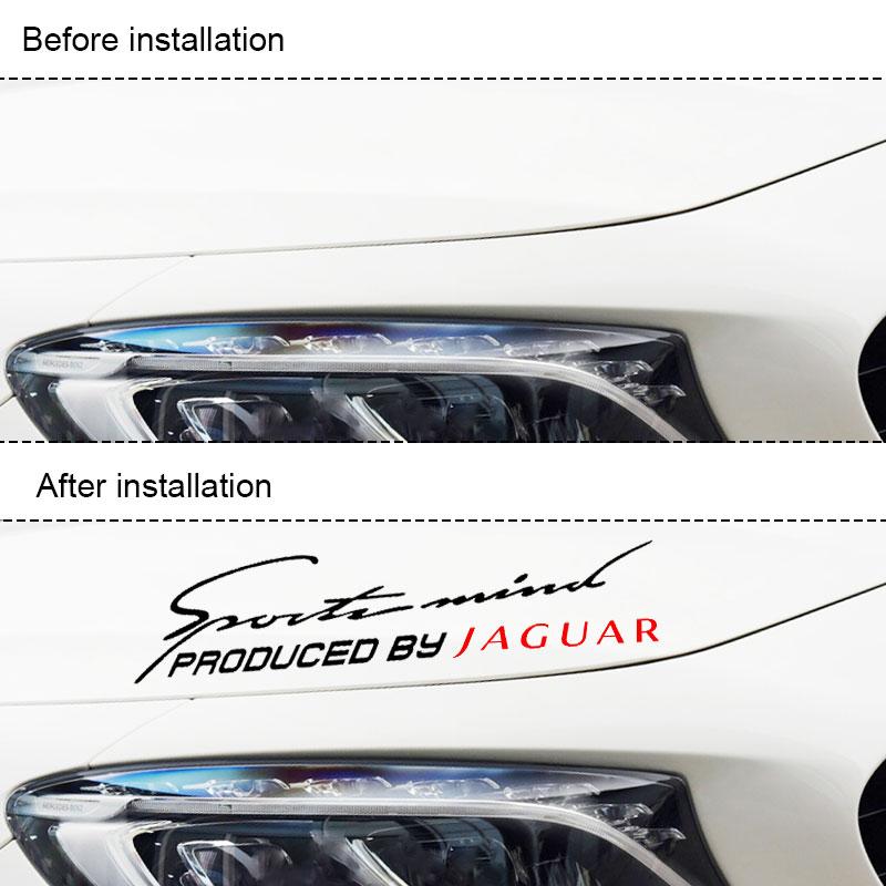 Decalque Decorador Sobrancelha Farol Dianteiro de Carro 3D Capô do Motor Design Esportivo Para Jaguar XF XJ XE S-Type F-Type X-Type F-Pace I-Pace E-Pace XFR XKR
