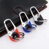 Stylish Men Keychain Hook Double Rings Carabiner Rotating Clasp Key Holder Suitable for Outdoor Climbing and Fishing