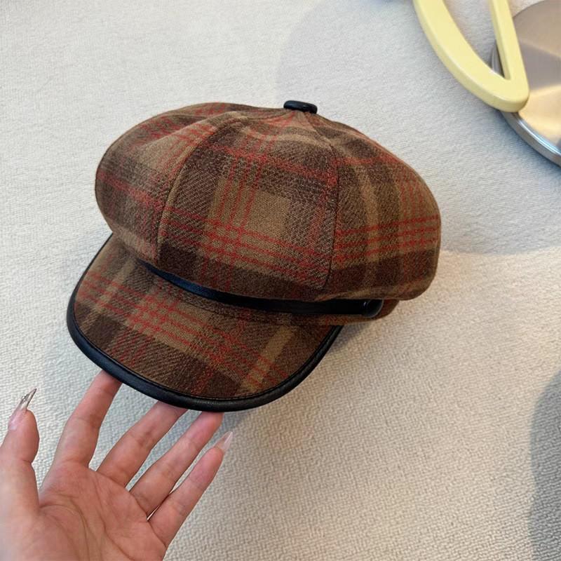 Шерстяная восьмиугольная шляпа Harbon bear, подчеркивающая лицо, маленькая теплая шляпа художника