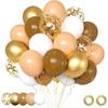 30PCS 10/12Inch White And Golden Balloons Pearl White Balloons Golden Confetti Balloons For Birthday Weddings Anniversary Party