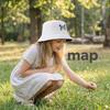 Children's Korean Style Butterfly Embroidery Bucket Hat - Spring/Summer Outdoor Sun Protection