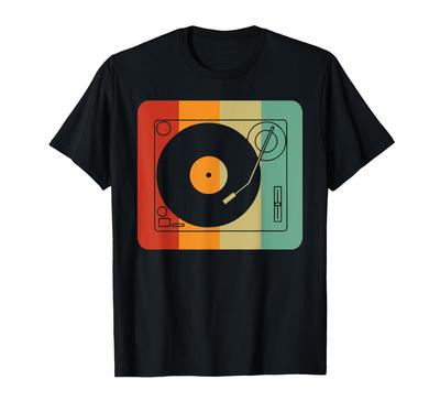 Vintage ρετρό βινυλίου πικάπ μπλουζάκι